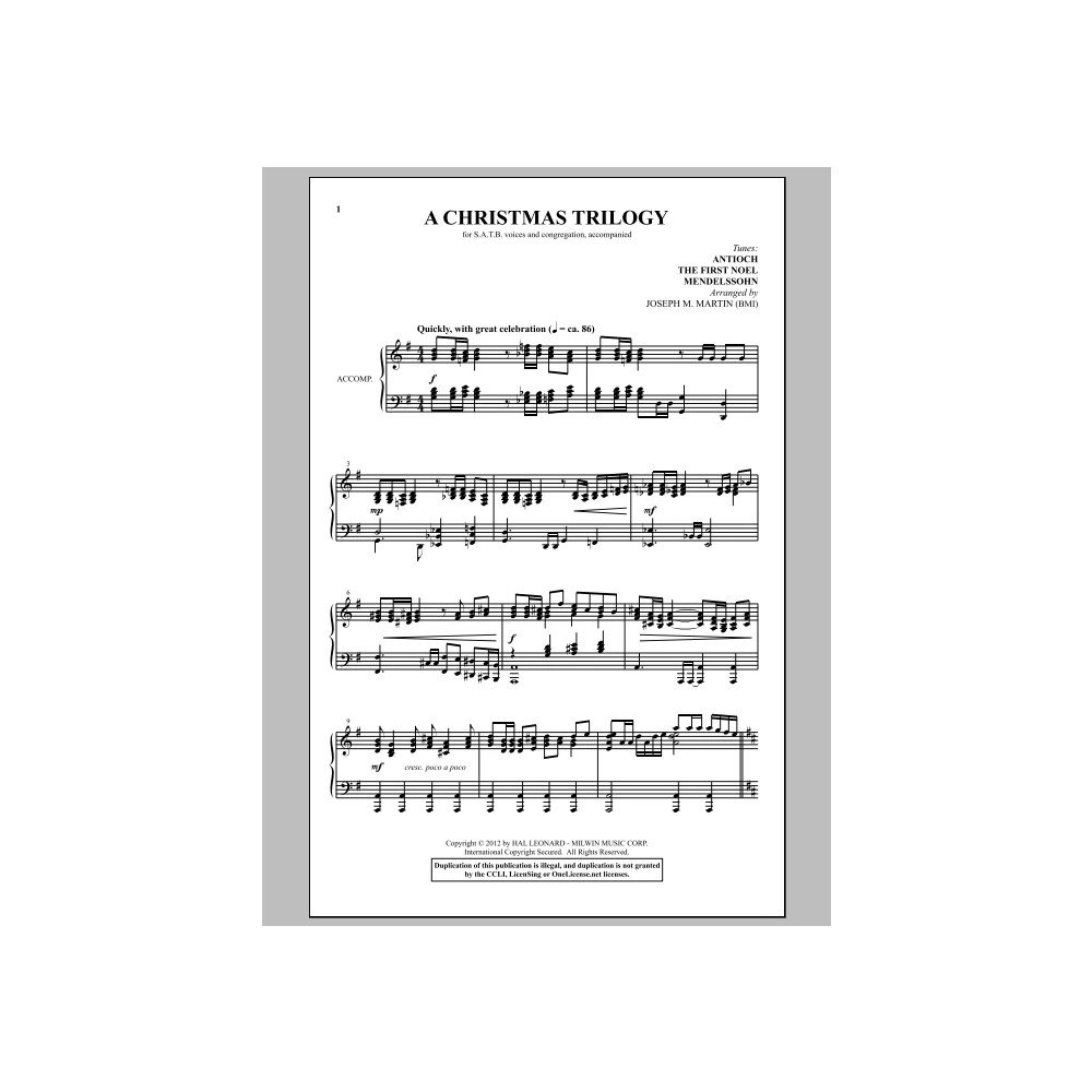 A Christmas Trilogy (from Carols For Choir And Congregation)