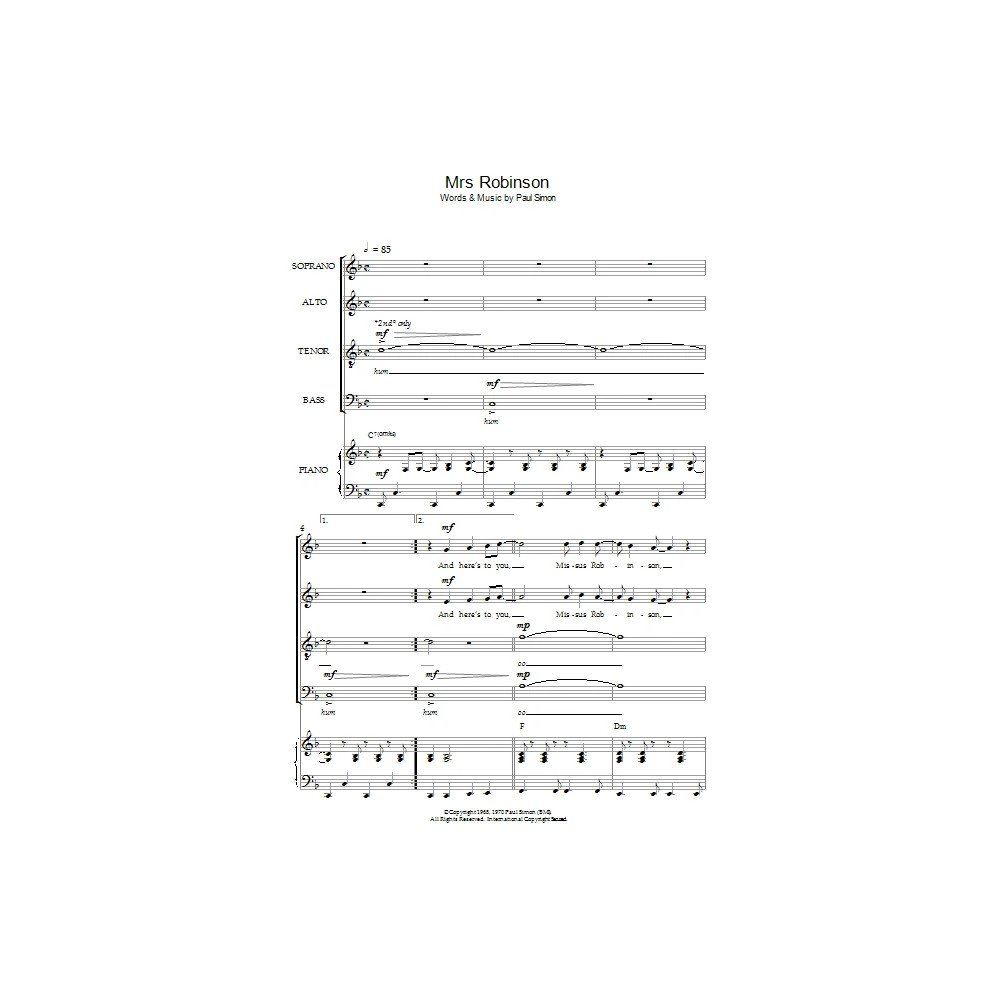 Mrs. Robinson (arr. Jeremy Birchall)