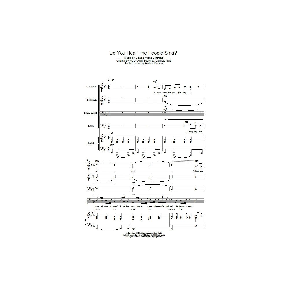 Do You Hear The People Sing? (from Les Miserables)