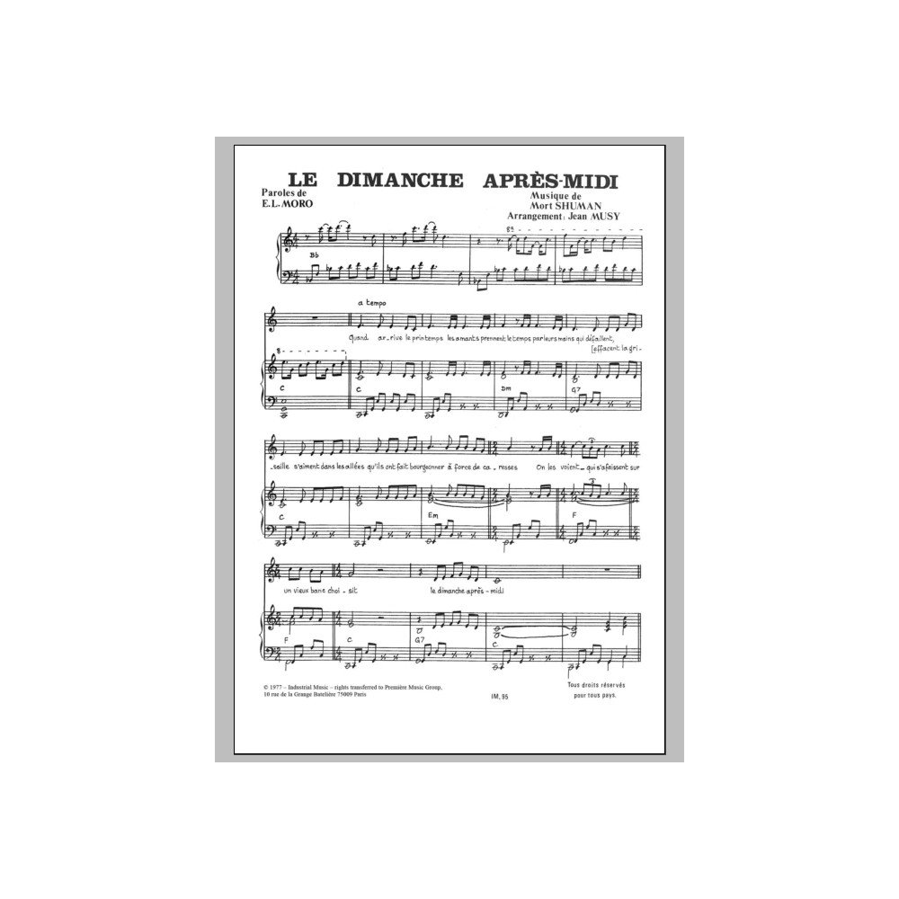 Le Dimanche Apres-Midi