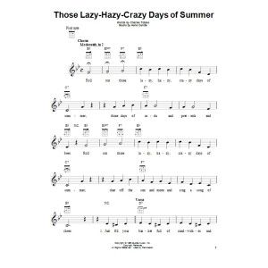 Those Lazy-Hazy-Crazy Days Of Summer