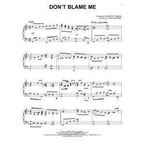 Don't Blame Me