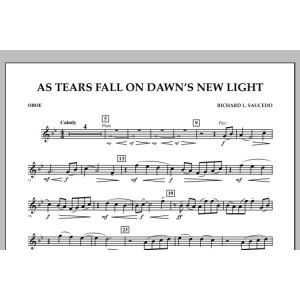 As Tears Fall on Dawn's New Light - Oboe