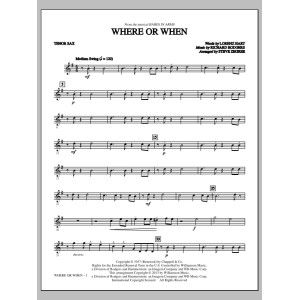 Where Or When (from Babes In Arms) (arr. Steve Zegree) - Bb Tenor Saxophone