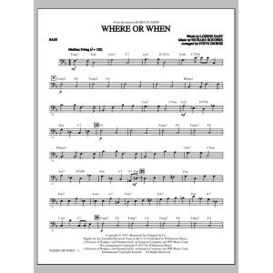 Where Or When (from Babes In Arms) (arr. Steve Zegree) - Bass