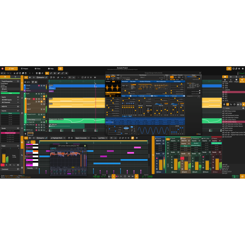 Zrythm es una potente estación de trabajo de audio digital (DAW) de código abierto. Diseñado específicamente para músicos e