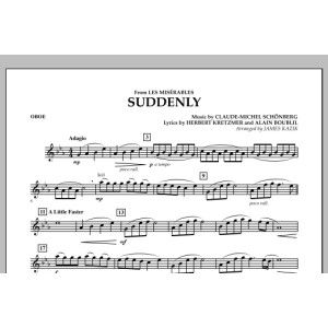 Suddenly (from Les Miserables) - Oboe