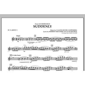 Suddenly (from Les Miserables) - Bb Clarinet 1