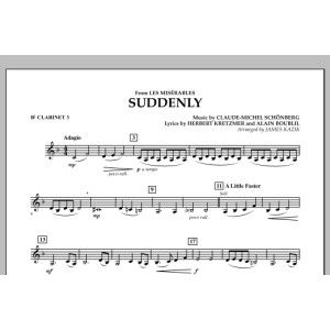 Suddenly (from Les Miserables) - Bb Clarinet 3