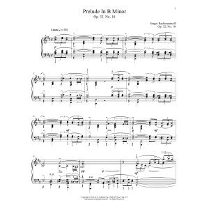 Prelude In B Minor, Op. 32, No. 10