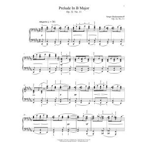 Prelude In B Major, Op. 32, No. 11