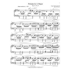 Prelude In A Major, Op. 32, No. 9