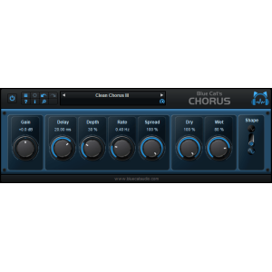 El Chorus es un efecto de modulación popularmente utilizado en música y producciones musicales. Añade espesor y profundidad 
