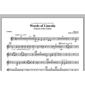 Words of Lincoln - F Horn