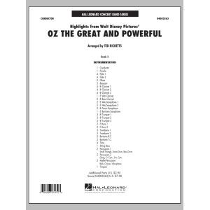 Highlights from "Oz the Great and Powerful" - Conductor Score (Full Score)