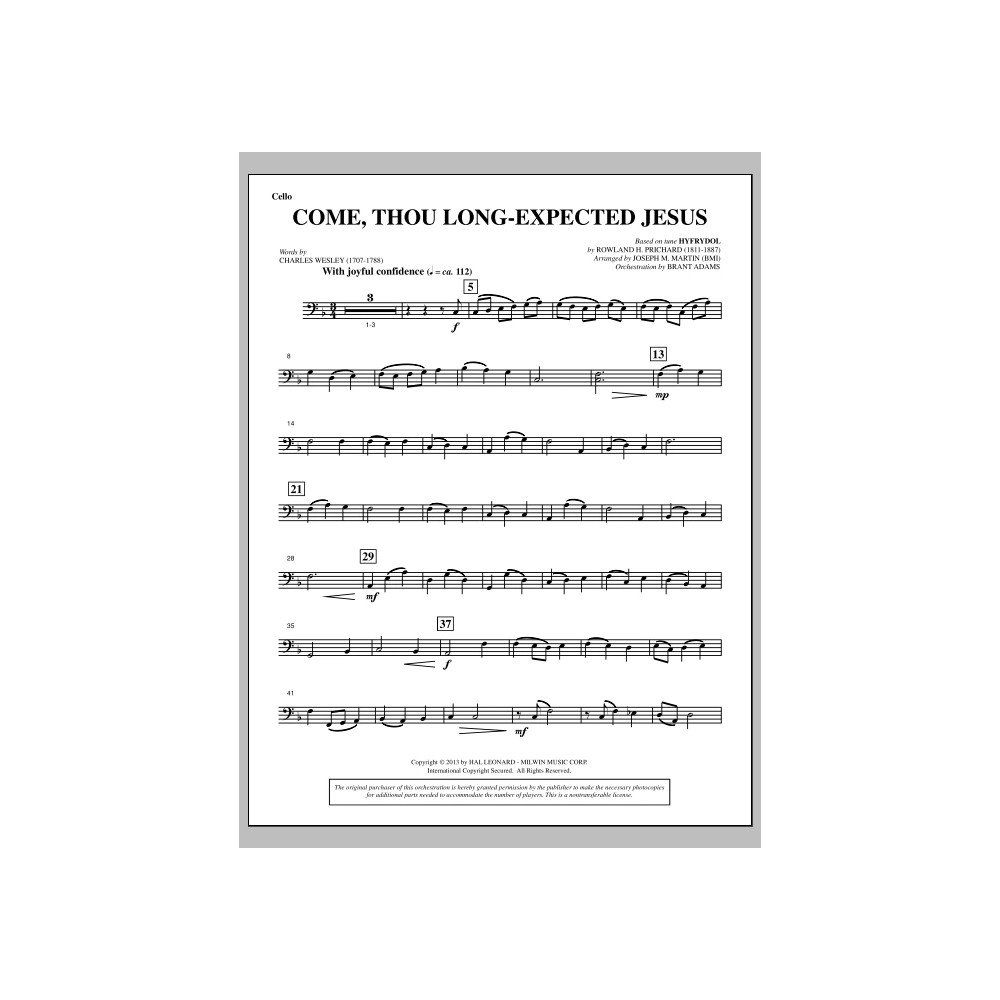 Come, Thou Long-expected Jesus (aus A Symphony Of Carols) - Cello