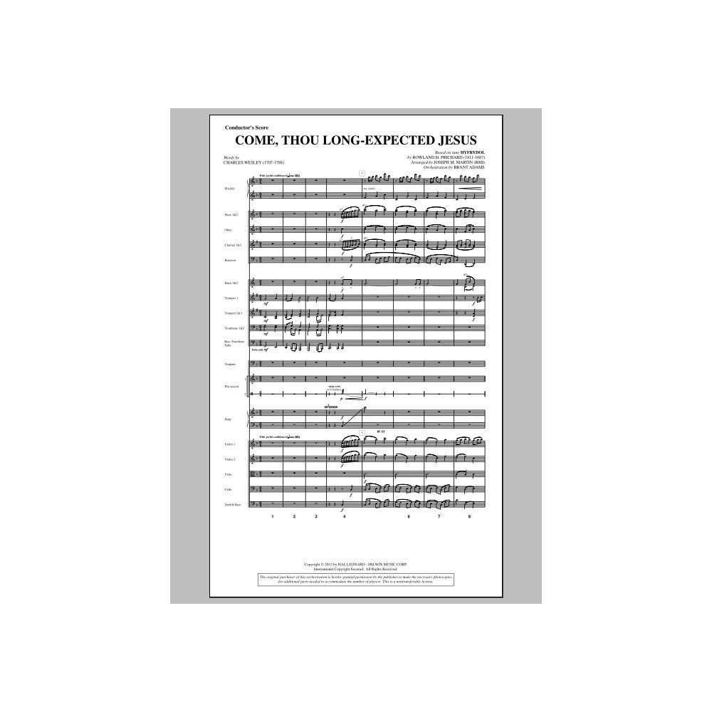 Come, Thou Long-expected Jesus (from A Symphony Of Carols) - Score