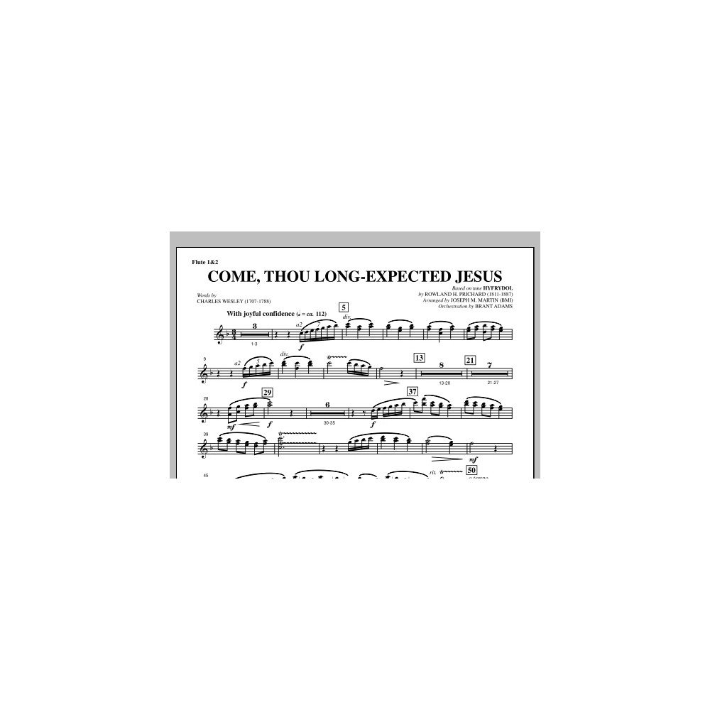 Komm, du lang erwarteter Jesus (aus A Symphony Of Carols) - Flöte 1 & 2