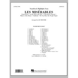 Soundtrack Highlights from Les Miserables - Conductor Score (Full Score)