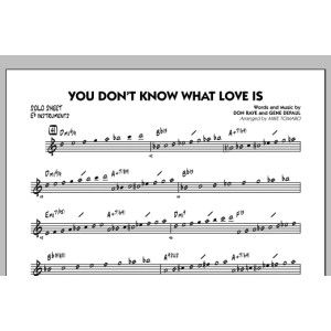 You Don''t Know What Love Is - Eb Solo Sheet