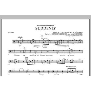 Suddenly (from Les Miserables) - Cello