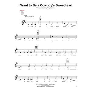 I Want To Be A Cowboy's Sweetheart
