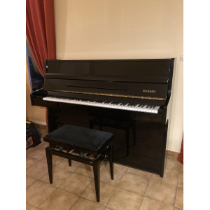 Rameau upright piano, black lacquer finish.
