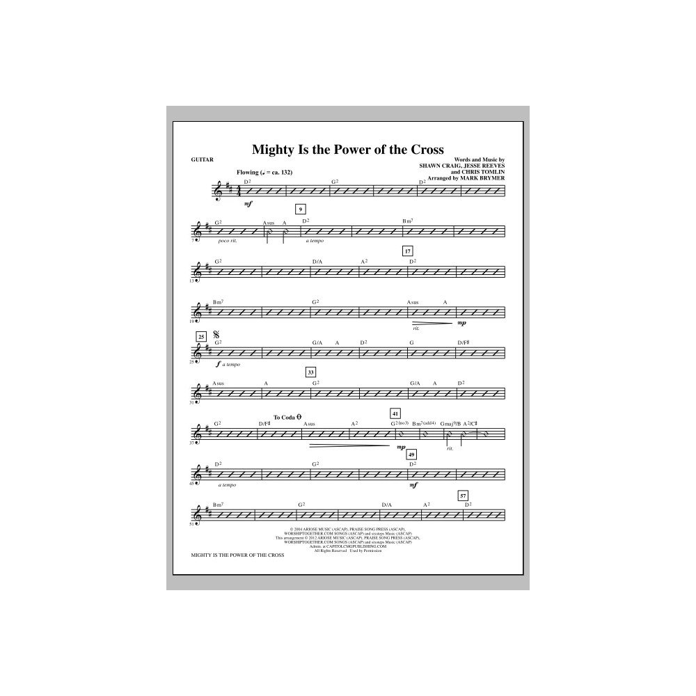 Mighty Is the Power of the Cross - Guitar
