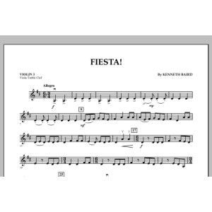 Fiesta - Violin 3 (Viola Treble Clef)