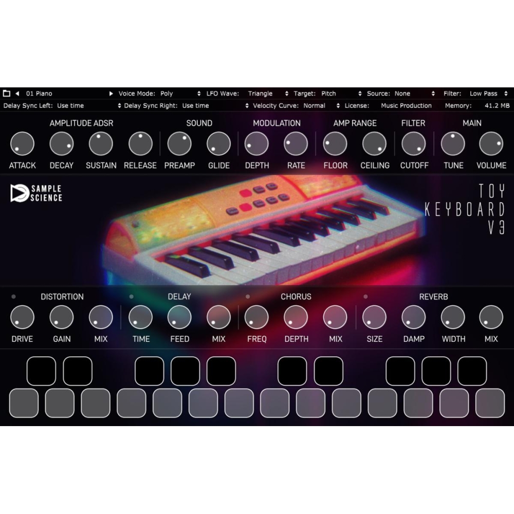 SampleScience Toy Keyboard v3