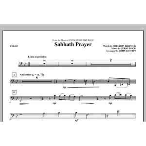 Sabbath Prayer - Cello