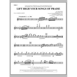 Lift High Your Songs Of Praise (from Footprints In The Sand) - Violin 1