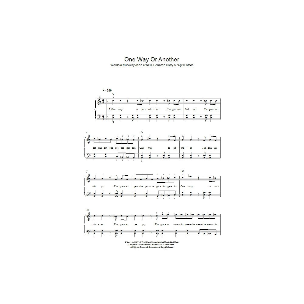 One Way Or Another (Teenage Kicks)