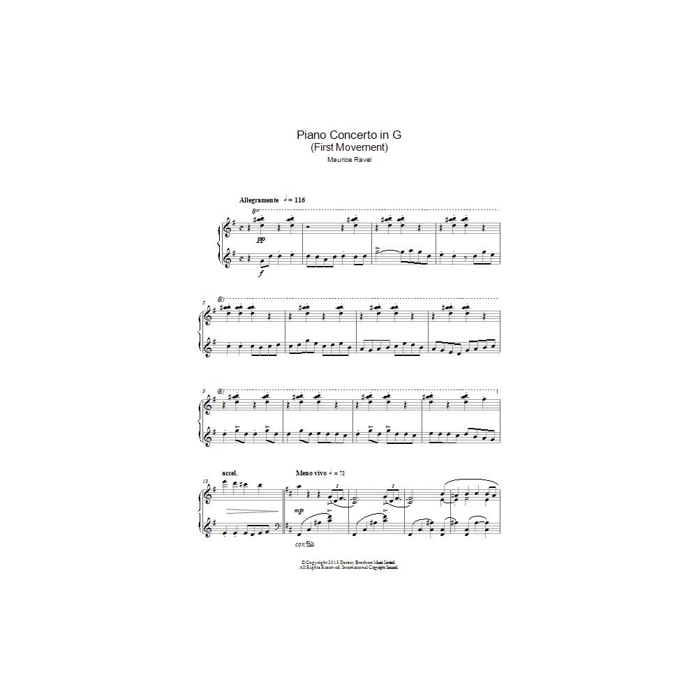Piano Concerto In G, 1st Movement 'Allegramente'