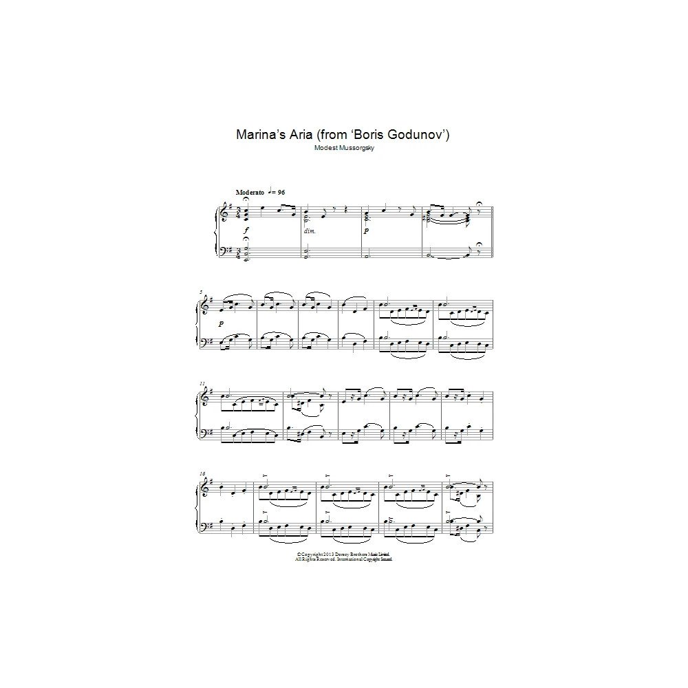 Marina's Aria From 'Boris Godunov'