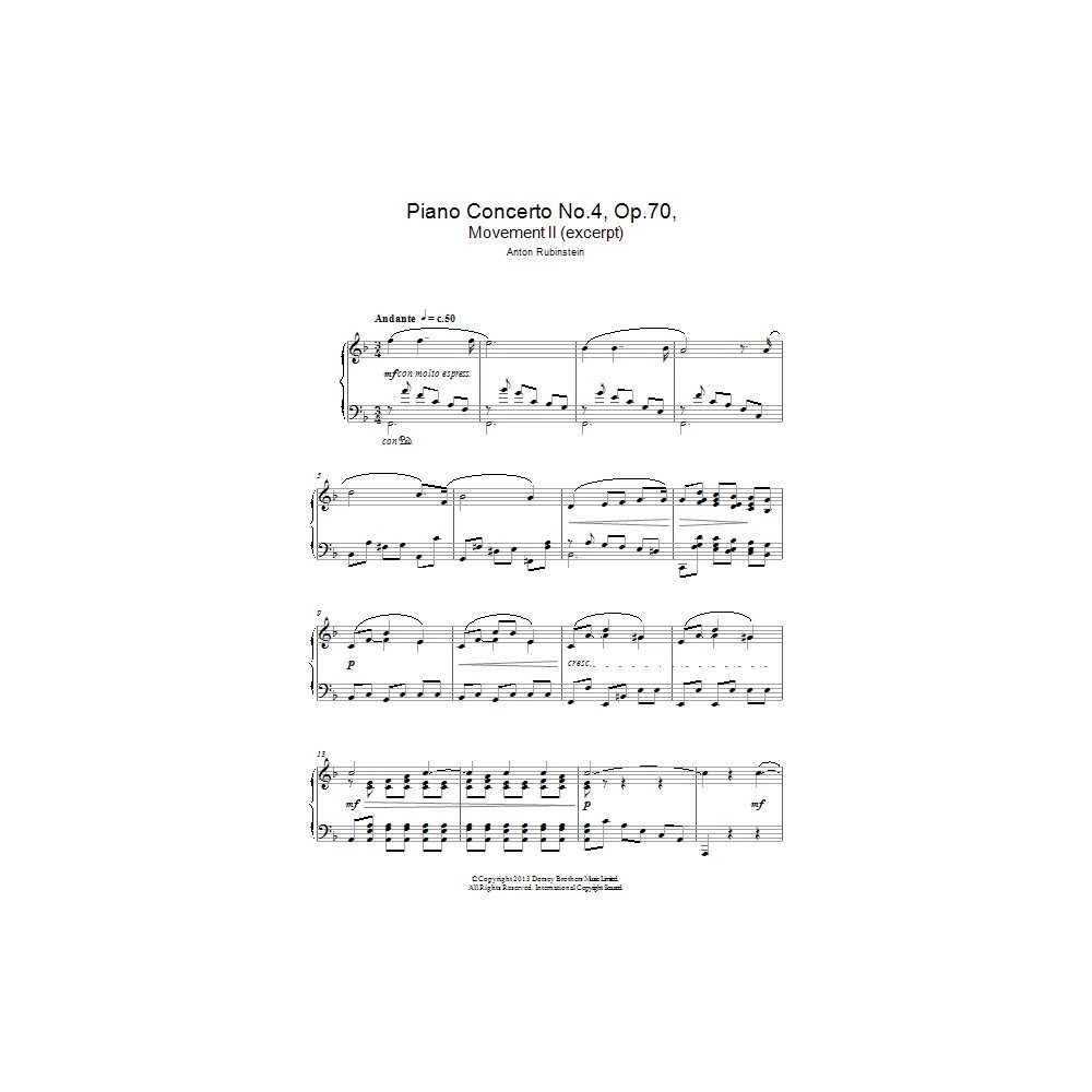Themes From 'Piano Concerto No.4 Op. 70 In D Minor'