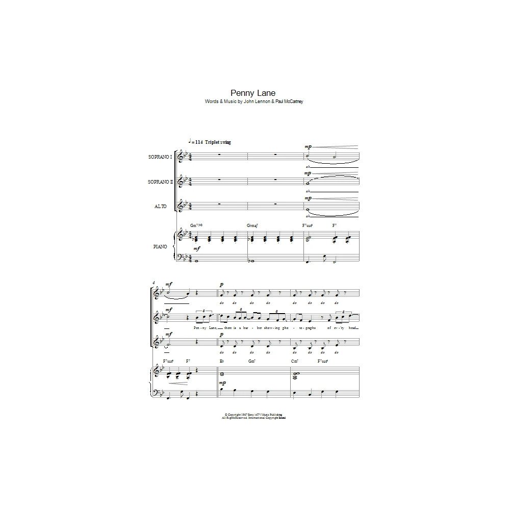 Penny Lane (arr. Simon Foxley)