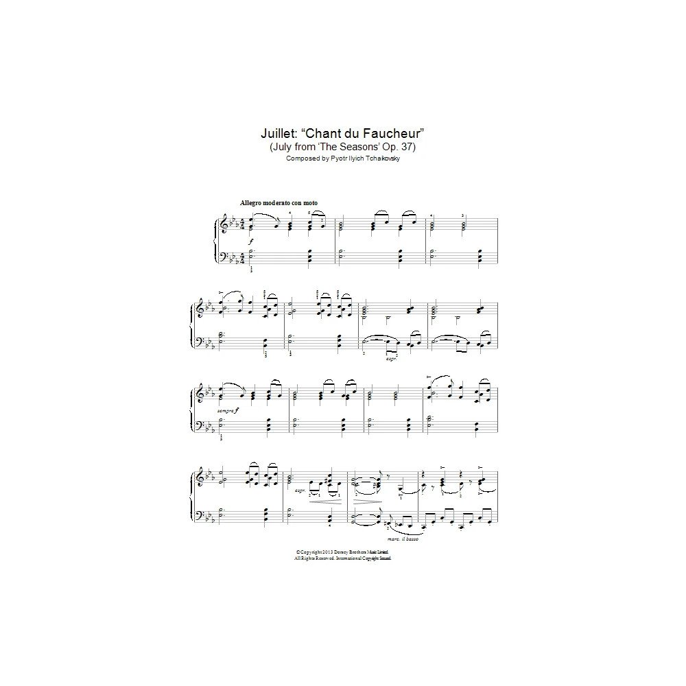 Chant du faucheur (July from 'The Seasons' Op. 37)