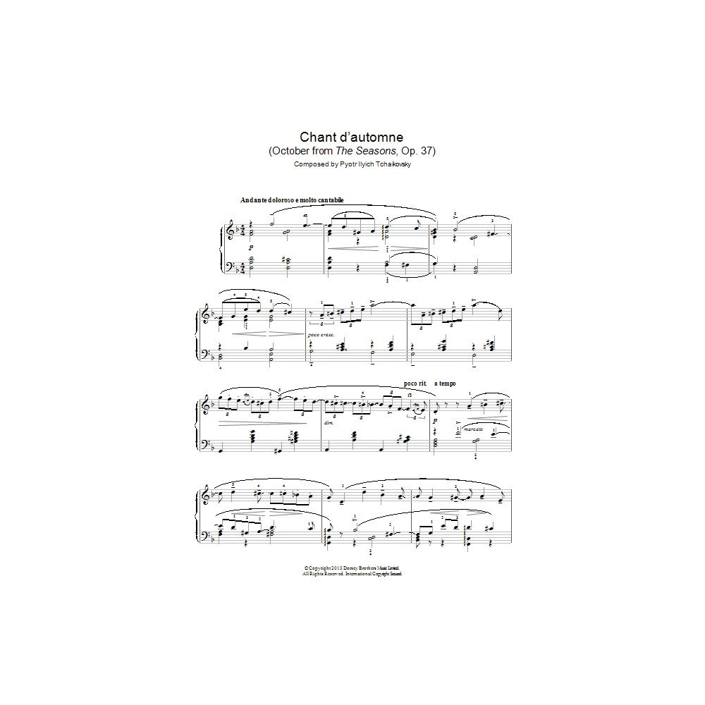 Herbstlied (October from ''The Seasons'' Op. 37)