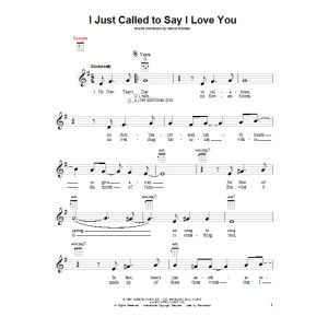 I Just Called To Say I Love You