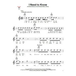 I Need To Know