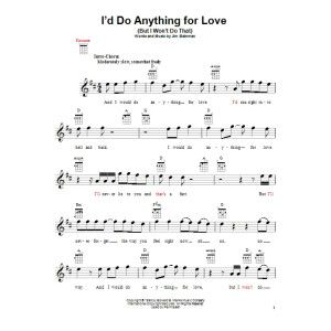 I''d Do Anything For Love (But I Won''t Do That)