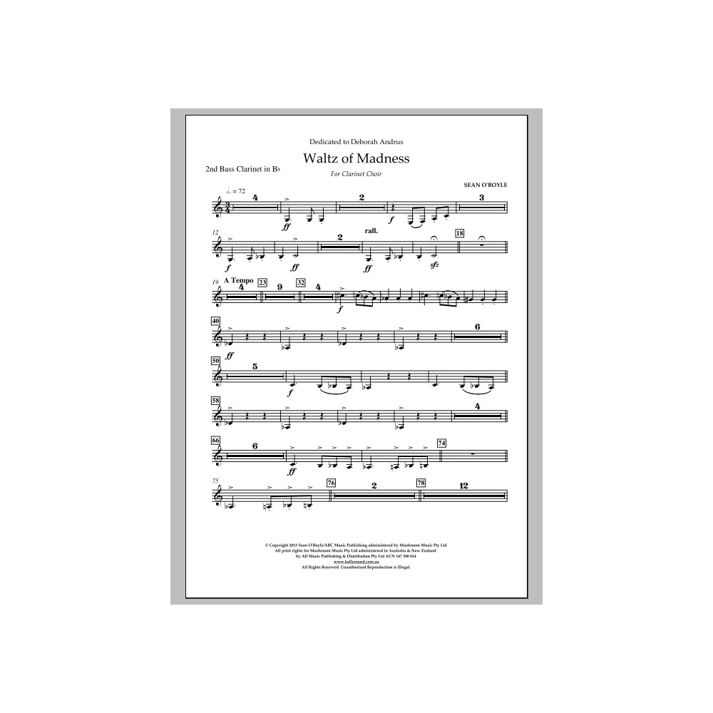 Waltz Of Madness - Bb Bass Clarinet 2