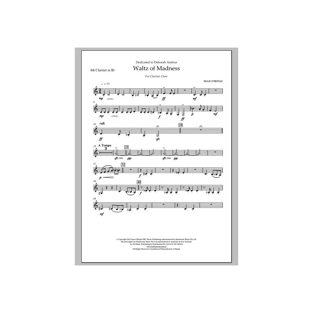 Waltz Of Madness - Bb Clarinet 4