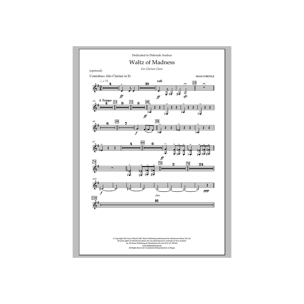 Waltz Of Madness - Contrabass Clarinet in Eb