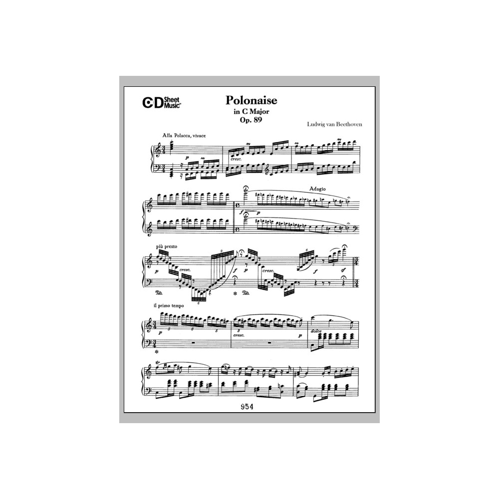 Polonaise In C Major, Op. 89