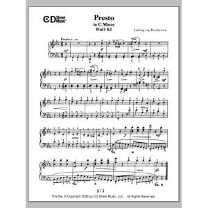 Presto In C Minor, Woo 52