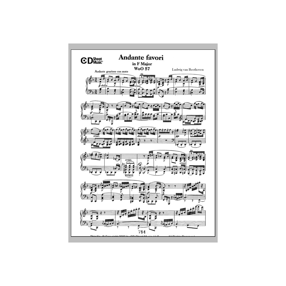 Andante Favori in F Major, WoO 57