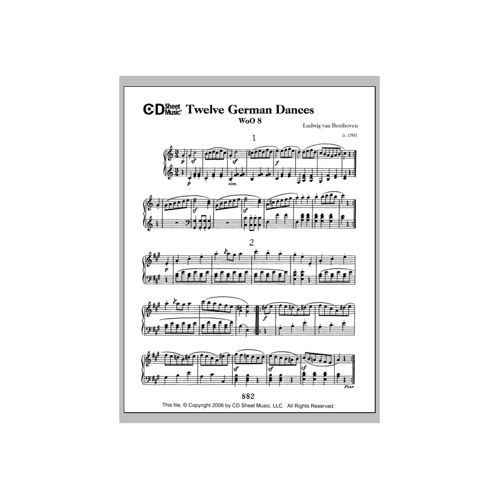 German Dances (12), Woo 8