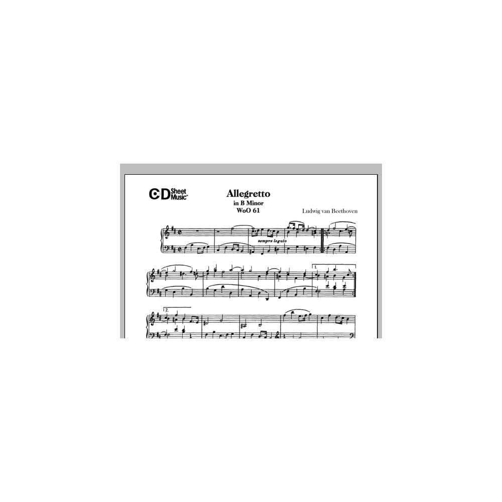 Allegretto In B Minor, Woo 61